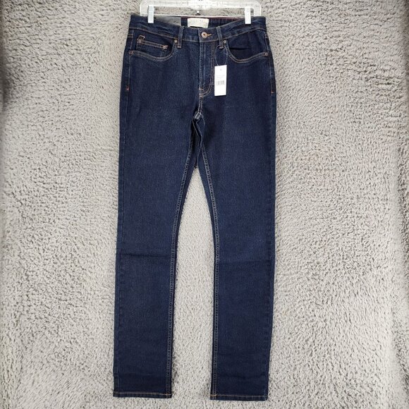 Jachs Jeans Mens 31x34 Dark Wash Stretch Mid Rise Straight Fit *NWT* - Picture 1 of 13